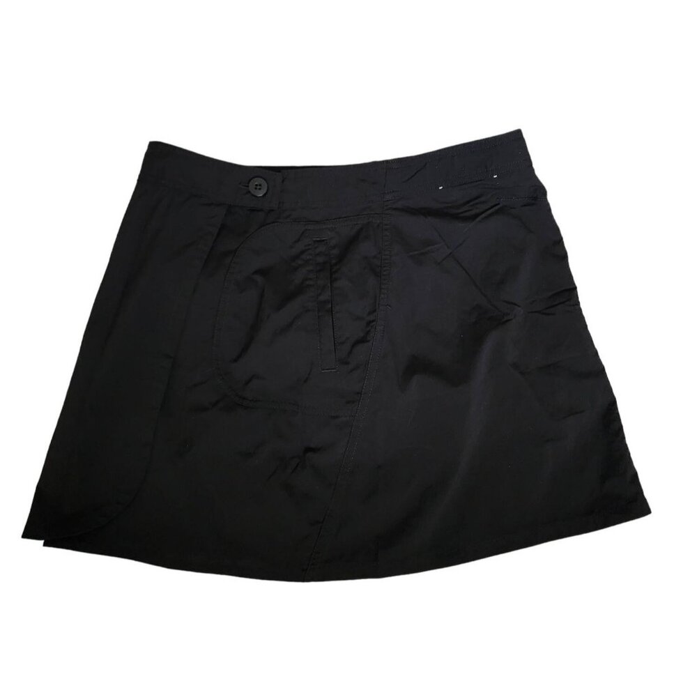Patagonia Women's Black Activewear Golf Tennis Casual Wrap A-Line Skirt Size 4 - Picture 3 of 14